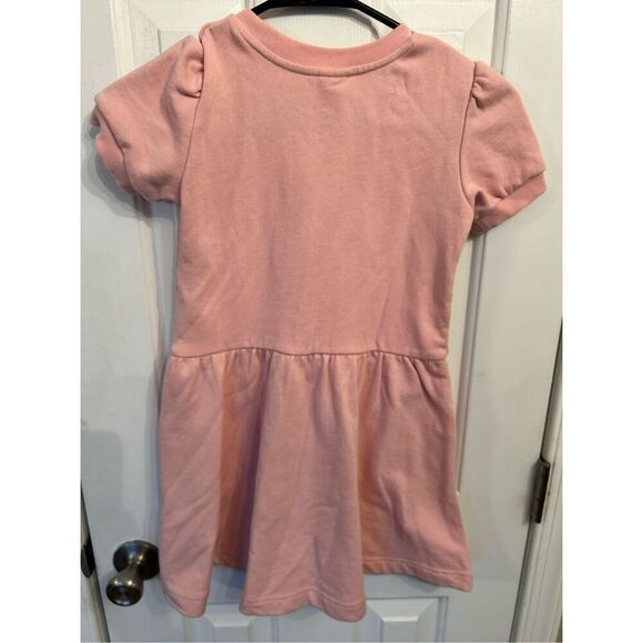 Mini Boden girls size 5-7 T dress pink sweatshirt rainbow applique - Picture 3 of 5